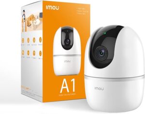 Imou A1 4MP - Indoor Micro Dome Smart Camera, Super HD 2K with Auto Tracking, AI Human & Abnormal Sound Detection, 4MP, H.265, Auto Tracking Pan & Tilt, 2 Way Audio, Wide Angle Lens [Classe énergétique A+]