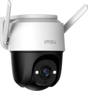 Imou PTZ IP Caméra Surveillance WiFi Extérieure Sans Fil 1080P, Étanche 360° Vision Nocturne Couleur Détection Humaine AI 2xSpot LED et Sirène Audio Bidirectionnel Compatible Alexa (Cruiser 2MP)