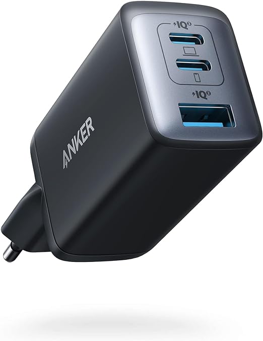 Anker Chargeur USB C 735 (Nano II 65W), Chargeur Mural Compact à 3 Ports PPS pour MacBook Pro/Air, iPad Pro, Galaxy S23/S22, Dell XPS 13, Note 20/10+, iPhone 15/14 Pro, Pixel et Plus