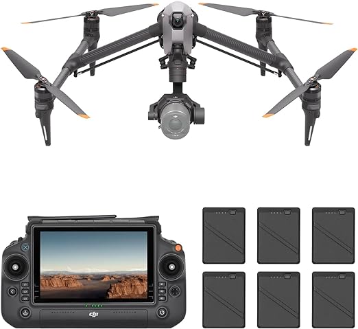 DJI Bundle DJI Inspire 3 Standard, ProRes 8K RAW/CDNG Plein écran, Caméra FPV de Nuit Ultra Grand-Angle 1/1,8 Pouce, Configurations Doubles du Cadre, Transmission vidéo O3 Pro