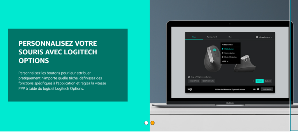 L'application Logi Options+ transforme l'interaction avec vos dispositifs Logitech, offrant une personnalisation avancée qui s'adapte à vos besoins spécifiques. 